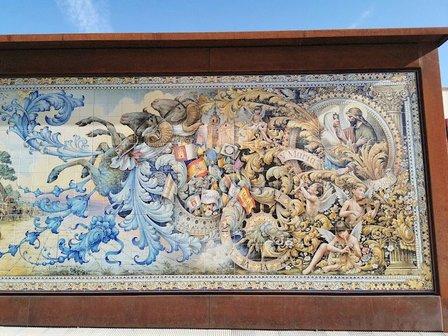 Mural cerámico de Historia de Mondas