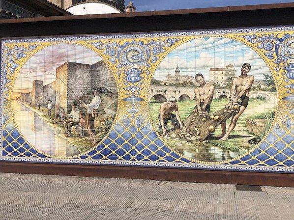 Mural cerámico de Pescadores del Tajo