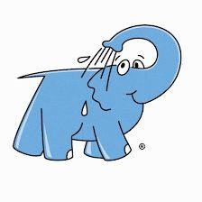 Elefante Azul Pinto