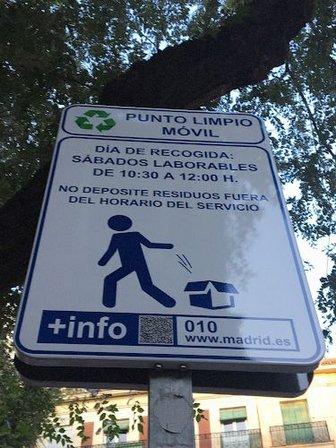 Punto Limpio Móvil del Ayuntamiento de Madrid. Distrito de Chamberí