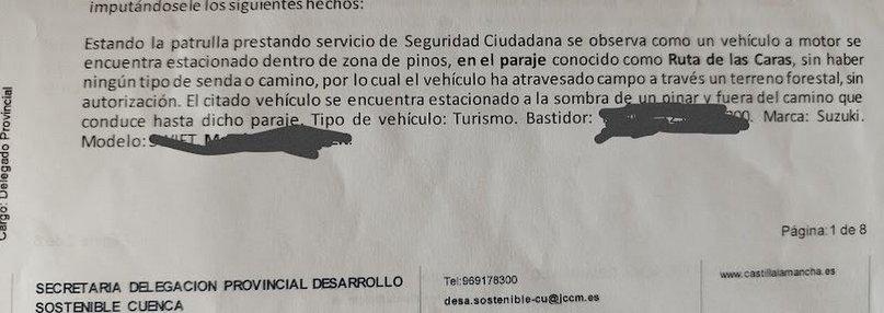 Aparcamiento Ruta de Las Caras