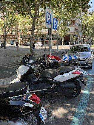 Motorcycle parking lot