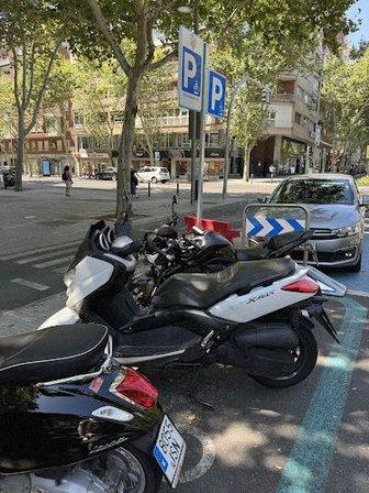 Motorcycle parking lot