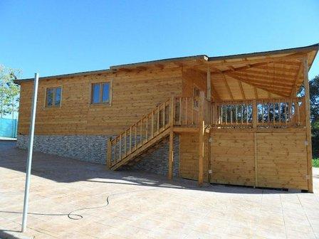 Casas de madera y porches