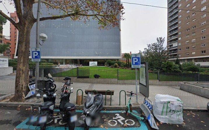 Motorcycle parking lot