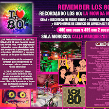 Restaurante show remember los 80