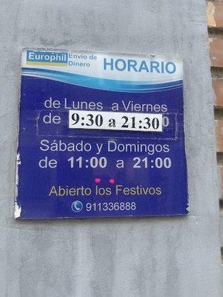 EUROPHIL Zona Villaverde Bajo - Envío de Dinero - Oficina de Cambio de Divisas - Change Dollar