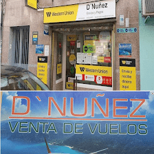 Western Union, D NUÑEZ viajes, Exchange, Cambio de DIVISA, MoneyGram, Locutorio