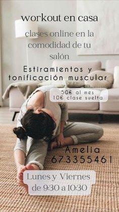 Clases de danza. Actualmente clases online de estiramientos y tonificación con ejercicios que usan los bailarines.