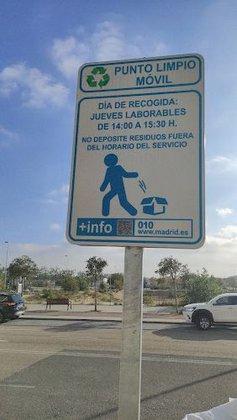 Punto limpio móvil Valdebebas-Barajas