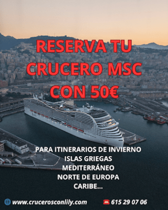 Cruceros con Lily (24/7) Cruceros Mediterraneo, Islas Griegas, Norte de Europa, Caribe, Asia, África, Alaska, Sudamérica y +,